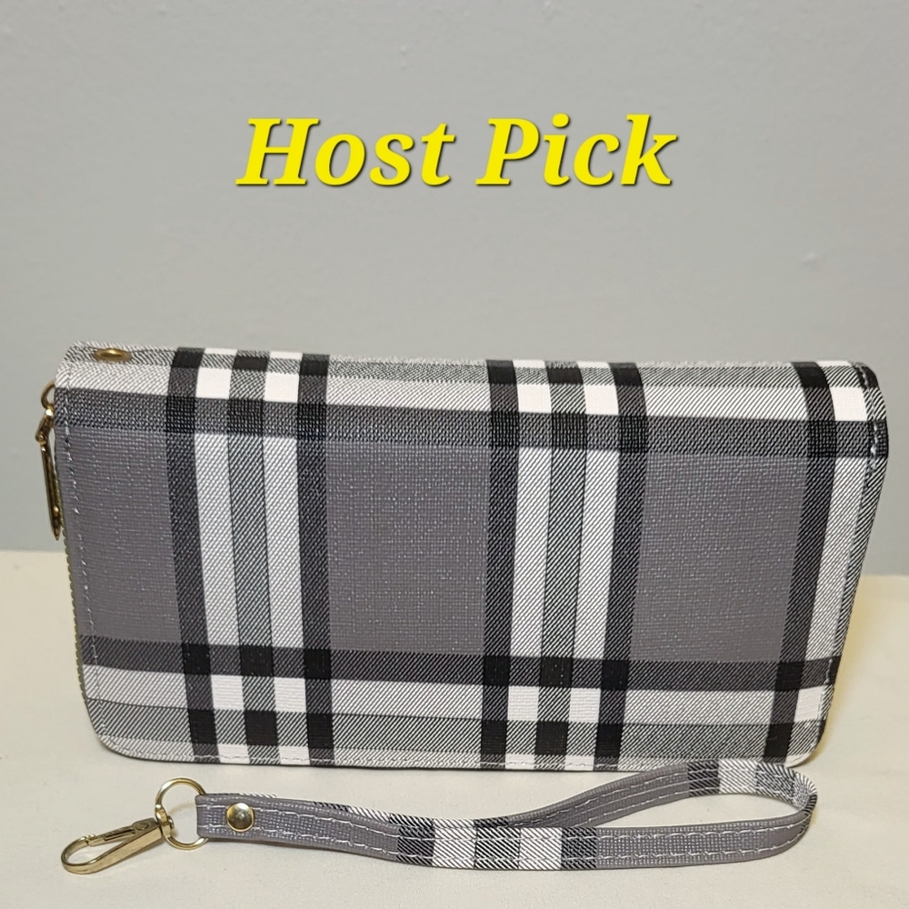 Women's double Zip Wallet with Wristlet